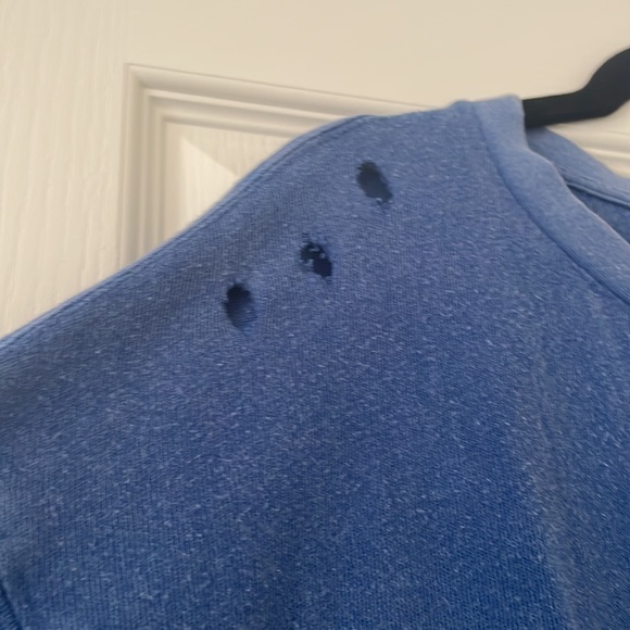 We The Free by Free People Blue Distressed Tee size S - Picture 4 of 5